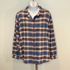 American Eagle Women’s Soft Plaid Flannel Button Down Shirt | Size M | NEW